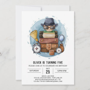 Invitation Joli inspecteur Whimsical Anniversaire