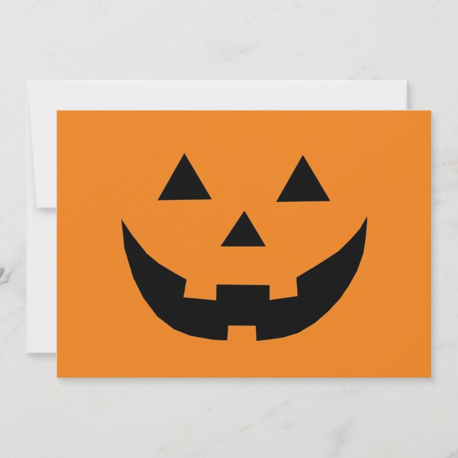 Invitation Joli Jack-o'-lantern orange drôle Halloween (Devant)