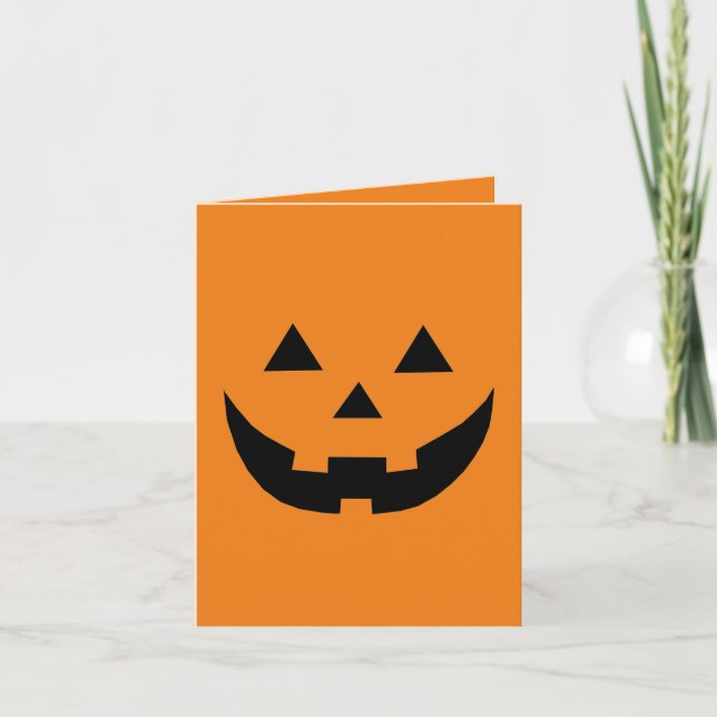 Invitation Joli Jack-o'-lantern orange drôle Halloween (Devant)