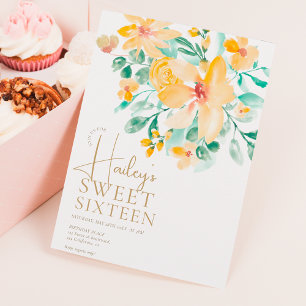 Invitation Joli jardin jaune vert fleuri doux 16