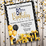 Invitation Joli Jaune et Noir 80e anniversaire<br><div class="desc">Joli Jaune et Noir présents, Ballons et Fleur Invitations d'anniversaire 80e. Il Est Facile De Changer L'Exemple De Texte En Vous Propre En Cliquant Sur Personnaliser. Cliquez Sur Personnaliser/Modifier Avec L'Outil De Création Pour Modifier Le Type De Police, La Couleur De Police, La Taille De Police, Ou Pour Ajouter/Supprimer/Modifier Le...</div>
