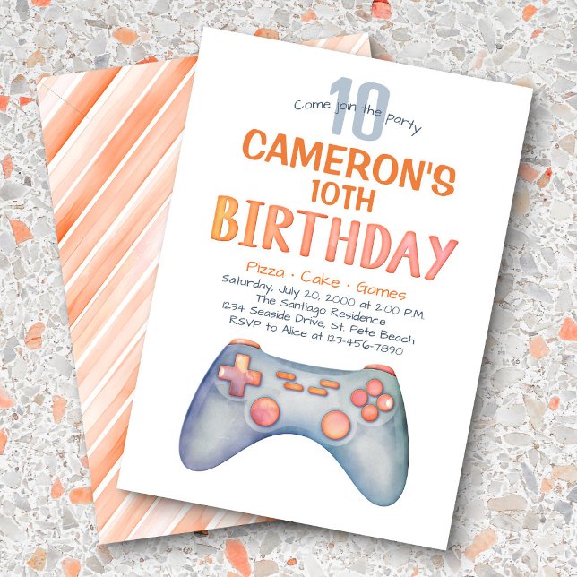 Invitation Joli jeu vidéo pour filles Anniversaire (Créateur téléchargé)