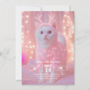 Invitation Joli Kit Réveillon Cerf Brillant Fantaisie Hiverna