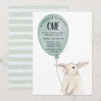 Joli Lapin avec Ballon Anniversaire 