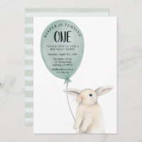 Joli lapin avec ballons Anniversaire