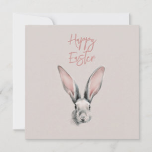 Invitation Joli lapin de Pâques dans un style minimaliste