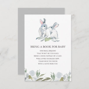 Invitation Joli Livre De Lapin Pour Baby Insert Card