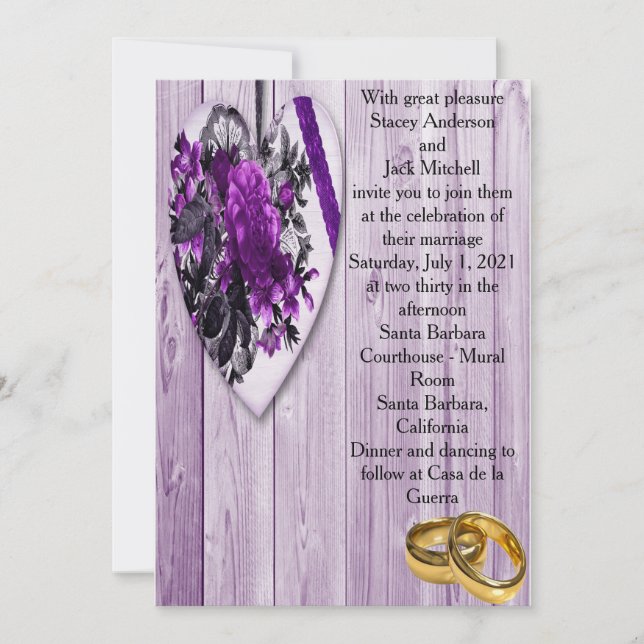 Invitation Joli Mariage (Devant)