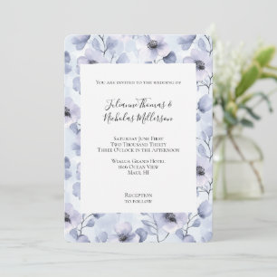 Invitation Joli Mariage de fleurs de lavande violet