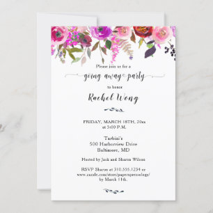 Invitation Joli Mélange Floral Déménagement Aller De L'Autre