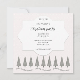 Invitation Joli motif pied-de-poule moderne Joyeux Noël