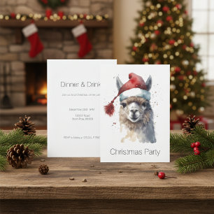 Invitation Joli Noël Alpaca, coutume