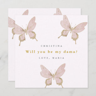 Invitation Joli Papillon Dama Proposition Quinceanera