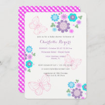 Joli Pastel Papillons Floral Posy Baby shower