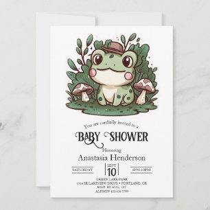 Invitation Joli petit Baby shower de grenouille