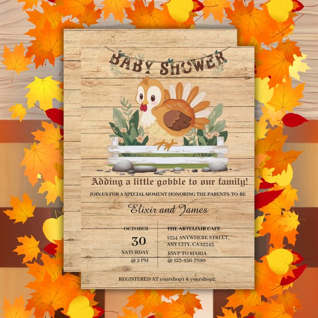 Invitation Joli petit Baby shower de Turquie (Créateur téléchargé)