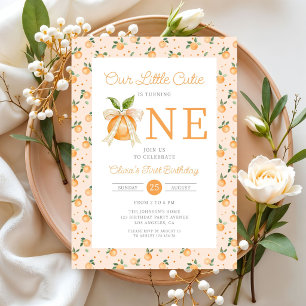 Invitation Joli Petit Citron Orange Cute 1er Anniversaire