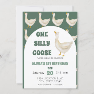 Invitation Joli Petit Joyeux Anniversaire Canard Genre Neutre