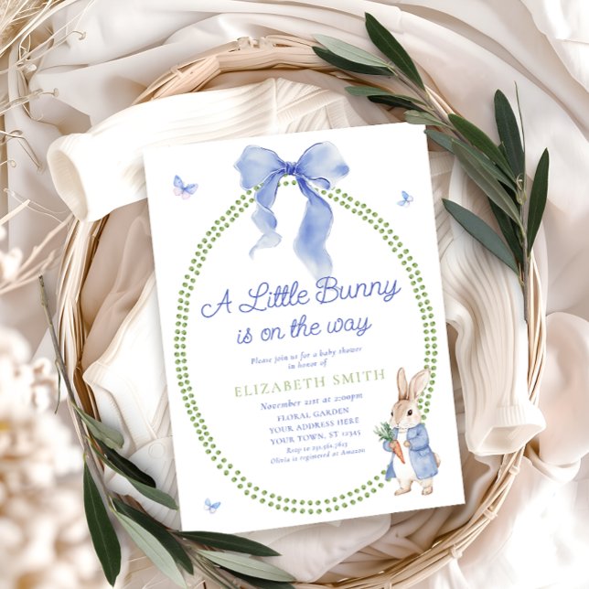Invitation Joli Petit Lapin Est Sur Le Chemin Baby shower (Créateur téléchargé)