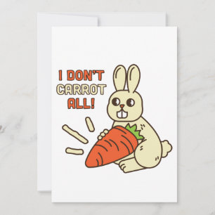 Invitation Joli Petit Lapin Tenant Sa Carotte
