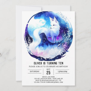 Invitation Joli Renard Rouge dans les bois Anniversaire