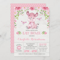 Joli Rhinoceros Floral Rose Baby Girl Douche