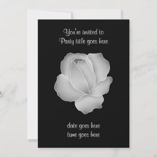 Invitation Joli rose gris pâle sur noir toute occasion fête