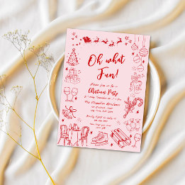 Invitation Joli roux de fête de Noël