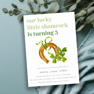 Invitation Joli Shamrock  St Patrick's Day Anniversaire de en