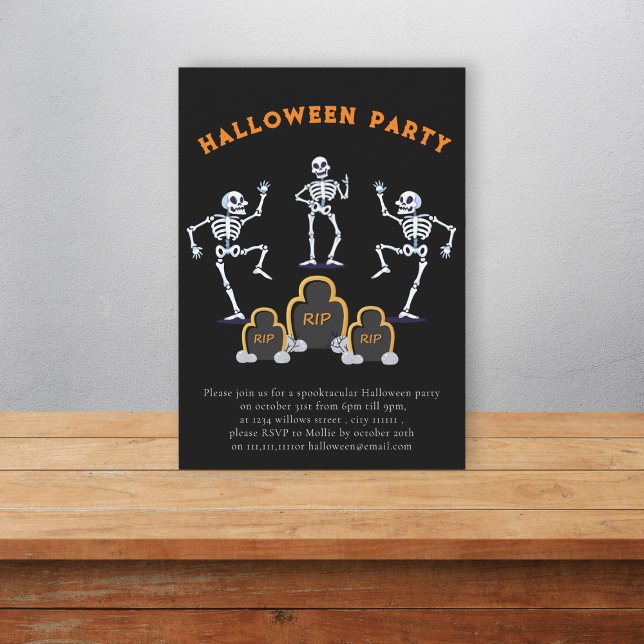 Invitation Joli skellington halloween (Créateur téléchargé)