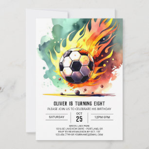 Invitation Joli Soccer Enfants's Printable Anniversaire