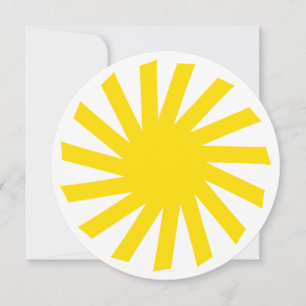 Invitation Joli soleil jaune clair moderne joyeux fun