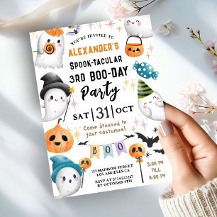 Invitation Joli Spooktacular Halloween 3e Anniversaire Garçon