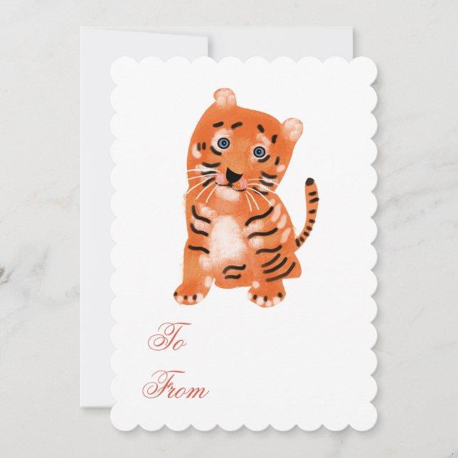 Invitation joli tigre. (Devant)