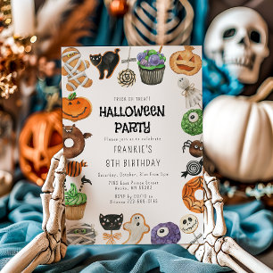 Invitation Joli Trick Or Treat Anniversaire Halloween