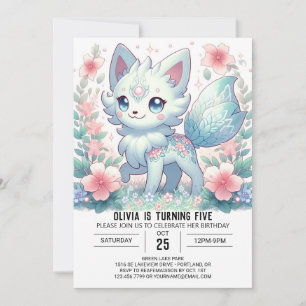Invitation Joli Wolf Woodland Digital Anniversaire