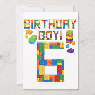 Invitation Jolie 6e anniversaire Cadeau 6 ans Bâtiment de l'é