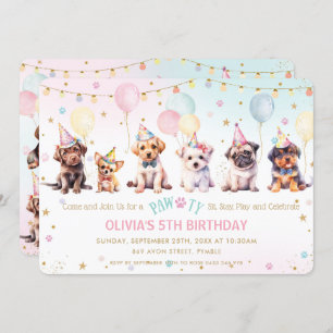 Invitation Jolie adorable Chien Chien Chien Chien Chien Chien