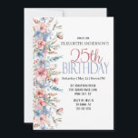 Invitation Jolie aquarelle Floral 25e anniversaire<br><div class="desc">Jolie Aquarelle Florale 25ème Anniversaire Invitation Pour Femmes. Il Est Facile De Changer L'Exemple De Texte En Vous Propre En Cliquant Sur Personnaliser. Cliquez Sur Personnaliser/Modifier Avec L'Outil De Conception Pour Modifier Le Type De Police, La Couleur De Police, La Taille De Police Ou Pour Ajouter/Supprimer/Modifier Le Texte Ou Les...</div>