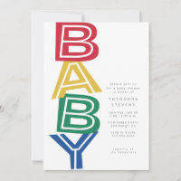 Jolie baby shower aux couleurs primaires modernes 
