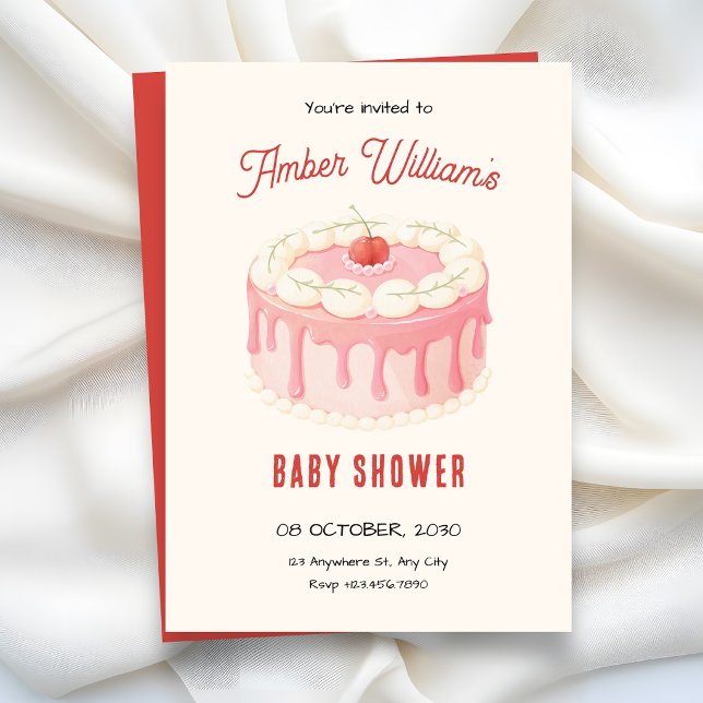 Invitation Jolie baby shower cake (Créateur téléchargé)