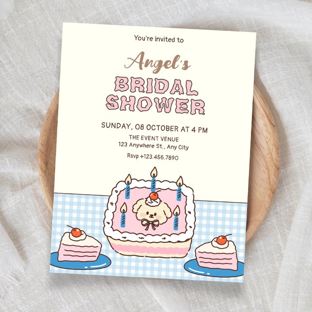Invitation Jolie baby shower gâteau de mariage (Créateur téléchargé)