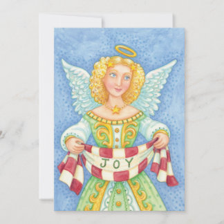 Invitation Jolie bannière de Noël de dessin animé ange avec h