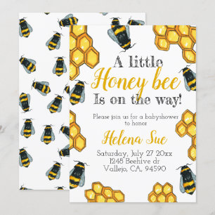 Invitation Jolie bee bee babyshower