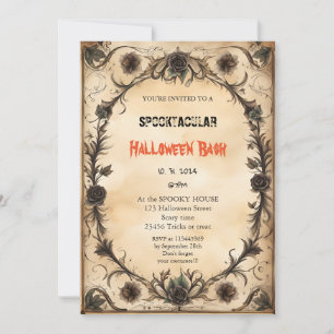 Invitation Jolie citrouille Boo fête d'Halloween