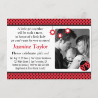 Jolie coccinelle, pois rouges et noirs Baby Shower
