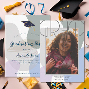 Invitation Jolie Elegant 2025 Grad Photo Party