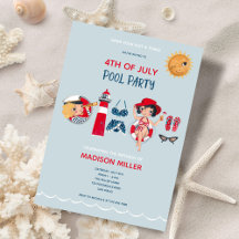 Jolie fête 4 juillet piscine