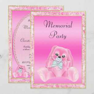 Invitation Jolie Fête Commémorative Lapin aux Oreilles Tomban