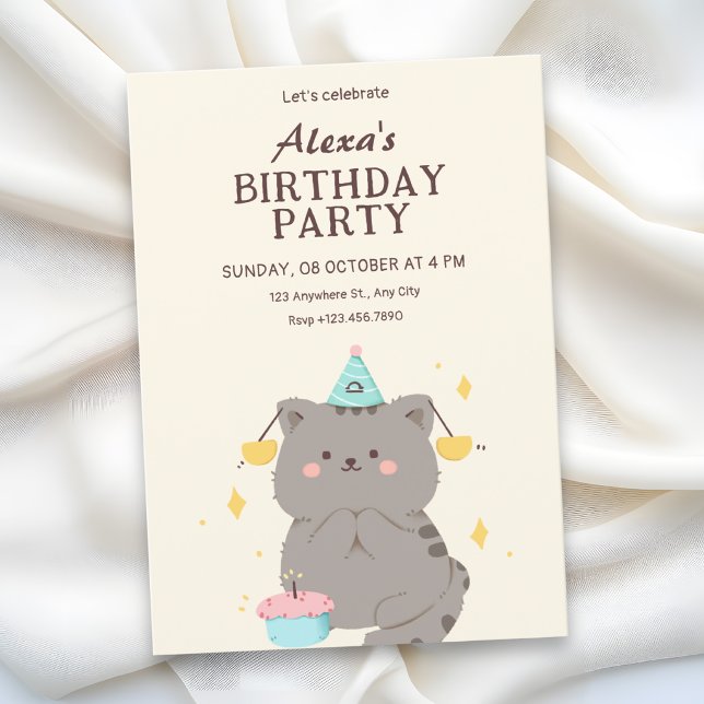 Invitation Jolie fête d'anniversaire (Créateur téléchargé)